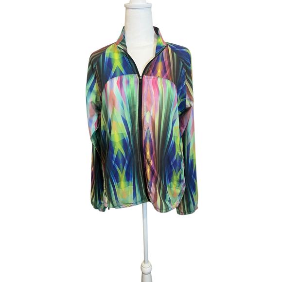 ASICS RAINBOW LIGHTWEIGHT RUNNING WINDBREAKER JACKET - Picture 1 of 14